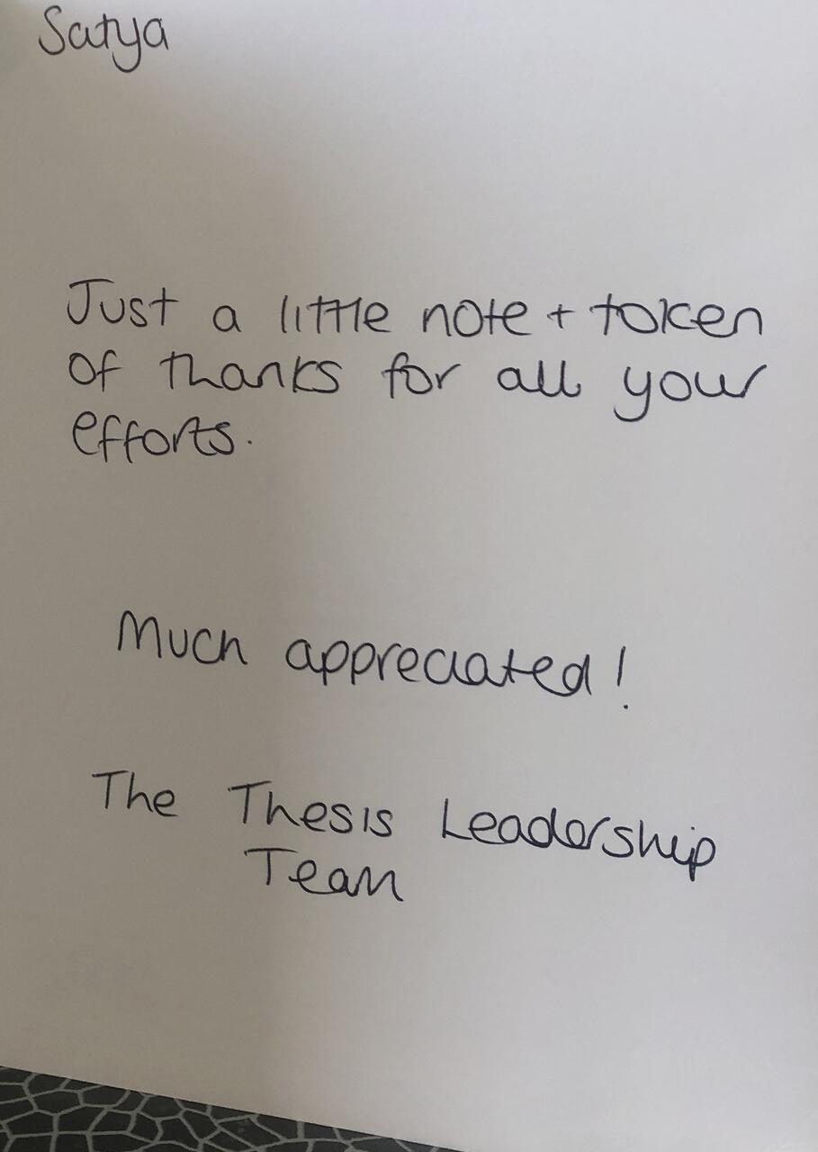 Thesis Leadership Message